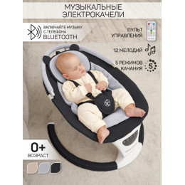 Детские электрокачели AmaroBaby Teddy Swing черный