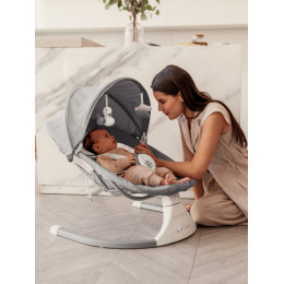 Детские электрокачели AmaroBaby Lucky Swing серый