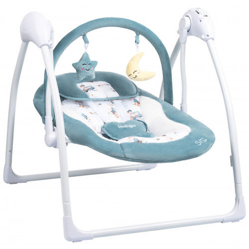 Детские электрокачели Indigo Star Light синий