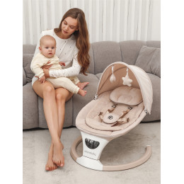Детские электрокачели AmaroBaby Teddy Swing бежевый