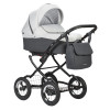 Коляска CHARLOTTE Sity Classic 12" (Indigo) (Cs 05 (т.серый+св.серый))