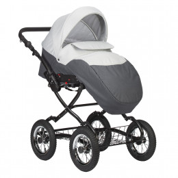 Коляска CHARLOTTE Sity Classic 12" (Indigo) (Cs 05 (т.серый+св.серый))