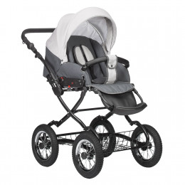 Коляска CHARLOTTE Sity Classic 12" (Indigo) (Cs 05 (т.серый+св.серый))