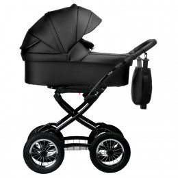 Коляска BARBARA ECO Classic 2в1 (Indigo) (Be 03 (черная кожа))