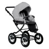 Коляска BARBARA ECO Classic 2в1 (Indigo) (Be 04 (св.серая кожа))