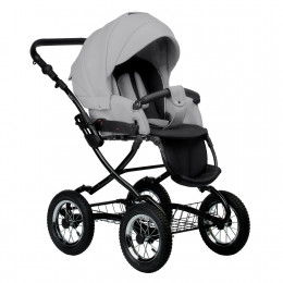 Коляска BARBARA ECO Classic 2в1 (Indigo) (Be 04 (св.серая кожа))
