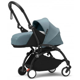 Коляска для новорожденных Stokke YOYO3 Newborn Pack 0+ рама чёрная Black Aqua