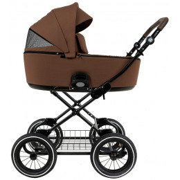 Детская коляска люлька Roan Bass Next Classic d12 2.0 1 в 1 BNC/71/1 Mocha Mousse/Black/руч.Cappuccino