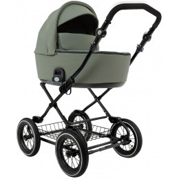 Детская коляска люлька Roan Bass Next Classic d12 2.0 1 в 1 BNC/72/1 Sage Green/Black/руч.Black