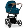 Коляска для новорожденных Cybex Priam IV Chrome Brown Mountain Blue