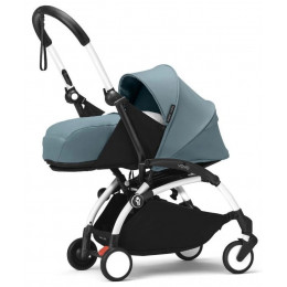 Коляска для новорожденных Stokke YOYO3 Newborn Pack 0+ рама белая White Aqua