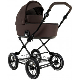 Детская коляска люлька Roan Bass Next Classic d12 2.0 1 в 1 BNC/73/1 Turkish Coffe/Black/руч.Cappuccino