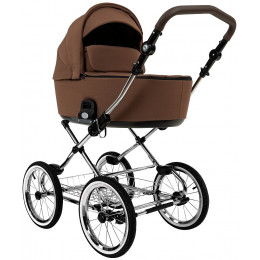 Детская коляска люлька Roan Bass Next Classic d14 2.0 1 в 1 BSNC/101/1 Mocha Mousse/Black/руч.Cappuccino