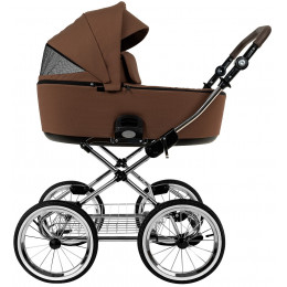 Детская коляска люлька Roan Bass Next Classic d14 2.0 1 в 1 BSNC/101/1 Mocha Mousse/Black/руч.Cappuccino