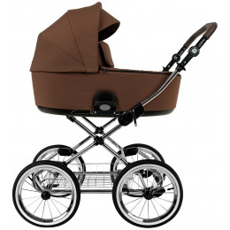 Детская коляска люлька Roan Bass Next Classic d14 2.0 1 в 1 BSNC/101/1 Mocha Mousse/Black/руч.Cappuccino