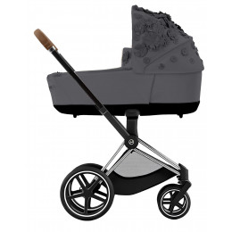 Коляска для новорожденных Cybex Priam IV Chrome Brown Simply Flowers Grey (Dream Grey)