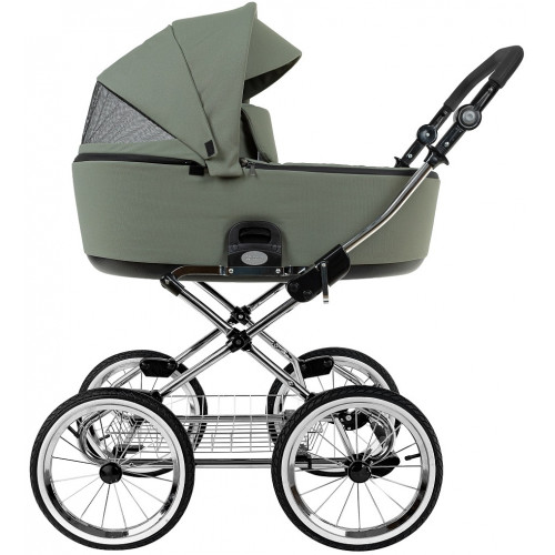 Детская коляска люлька Roan Bass Next Classic d14 2.0 1 в 1 BSNC/102/1 Sage Green/Black/руч.Black