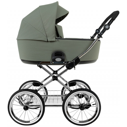 Детская коляска люлька Roan Bass Next Classic d14 2.0 1 в 1 BSNC/102/1 Sage Green/Black/руч.Black