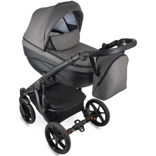 Детская коляска Bexa Ideal Eco 2 в 1 IE06 черный+т.серая кожа