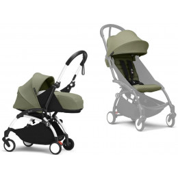 Коляска Stokke YOYO3 Newborn Pack рама белая White 2 в 1 Olive