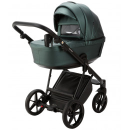 Детская коляска Adamex Belissa Deluxe 2 в 1 B-SM15 (Т.ЗЕЛЕНАЯ ПЕРЛ. КОЖА)