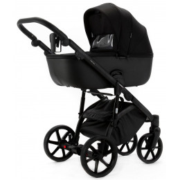 Детская коляска Adamex Nola Natura 2 в 1 N-11-CARBON (ЧЕРН + ЧЕРН. КОЖА)