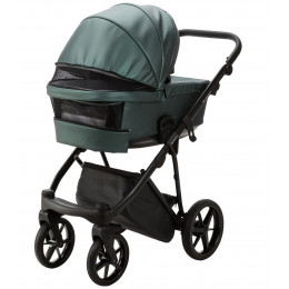 Детская коляска Adamex Belissa Deluxe 2 в 1 B-SM15 (Т.ЗЕЛЕНАЯ ПЕРЛ. КОЖА)