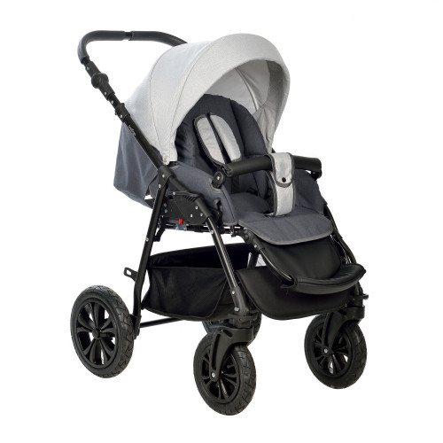 Коляска CHARLOTTE Sity 2в1 (Indigo) (Cs 05 (т.серый+св.серый))