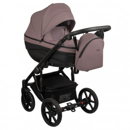 Коляска IDEAL Eco 2в1 (BEXA) (IE 07 (черный+пудра кожа))