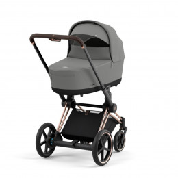 Купить коляску 2в1 Cybex e-Priam, в цвете Mirage Grey (шасси Rose Gold)