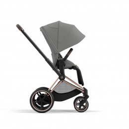 Купить коляску 2в1 Cybex e-Priam, в цвете Mirage Grey (шасси Rose Gold)