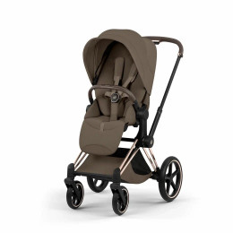 Купить коляску 2в1 Cybex Priam 5 Style, в цвете Coconut Brown (шасси Rose Gold)