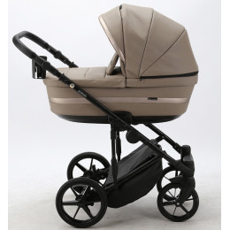 Детская коляска Adamex Rimini Deluxe 2 в 1 RI215 т.беж.кожа+беж.перл.отделка
