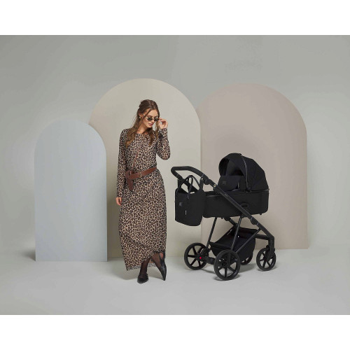 Детская коляска Adamex Delta Natura 2 в 1 DN-11-CARBON (ЧЕРНЫЙ)