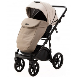Детская коляска Adamex Nola Deluxe 2 в 1 N-SD113 (СВ.БЕЖ.КОЖА + Т.БЕЖ.КОЖА)