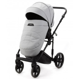 Детская коляска Adamex Zico Deluxe New 2 в 1 ZN-SA03 СВЕТЛО-СЕРАЯ КОЖА