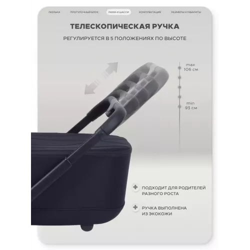 Коляска 2 в 1 Rant Garda Black