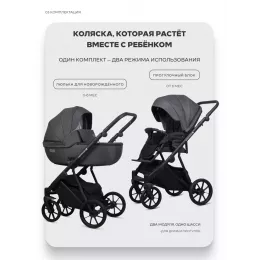 Коляска 2 в 1 Riko Basic Montana X 53 Dark grey