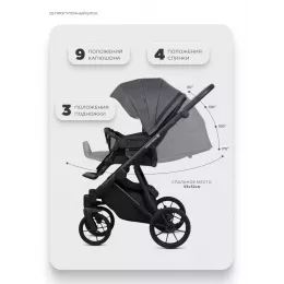 Коляска 2 в 1 Riko Basic Montana X 53 Dark grey