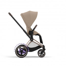Купить коляску 2в1 Cybex e-Priam, в цвете Cozy Beige (шасси Rose Gold)