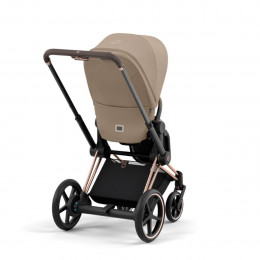 Купить коляску 2в1 Cybex e-Priam, в цвете Cozy Beige (шасси Rose Gold)