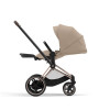 Купить коляску 2в1 Cybex e-Priam, в цвете Cozy Beige (шасси Rose Gold)