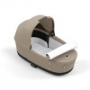 Купить коляску 2в1 Cybex e-Priam, в цвете Cozy Beige (шасси Rose Gold)