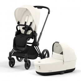 Купить коляску 2в1 Cybex Priam IV, в цвете Off White (шасси Matt Black)