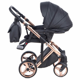 Детская коляска Adamex Chantal Star Collection 2 в 1 STAR101 черный+розовый