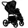Детская коляска Indigo Impulse Eco 2 в 1 Ie08 черная кожа/черный