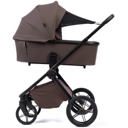 Детская коляска Peppy Monaco Plus 2 в 1 Brownie (коричневый), рама черная