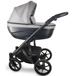 Детская коляска Bexa Ideal Eco 2 в 1 IE05 черный+св.серая кожа