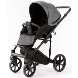 Детская коляска Adamex Locco Light Deluxe 2 в 1 LL-SA32 (СЕРАЯ КОЖА)