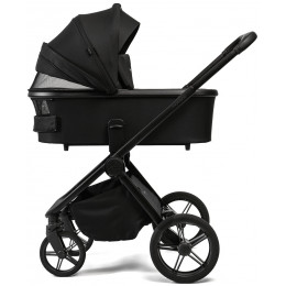 Детская коляска Peppy Monaco 2 в 1 Black (черный), рама черная матовая